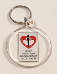 Heart And Stroke Foundation of B.C. & Yukon Clear Acrylic Fob Keychain Ring