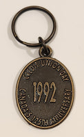1992 Credit Union Day Canada's 125th Anniversary Metal Fob Keychain Ring