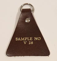 Vintage Salesman Sample No. V 28 Brown Leather Fob Keychain