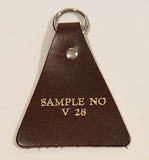 Vintage Salesman Sample No. V 28 Brown Leather Fob Keychain