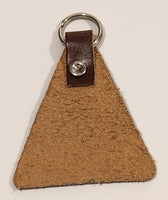 Vintage Salesman Sample No. V 28 Brown Leather Fob Keychain
