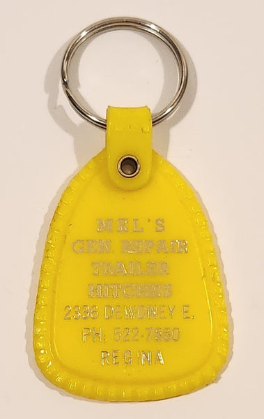 Mel's Gen Repair Trailer Hitches Regina Saskatchewan Yellow Plastic Fob Keychain Ring