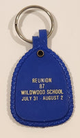 Wildwood School 1912-1987 Reunion 87 Blue Plastic Fob Keychain Ring