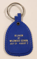Wildwood School 1912-1987 Reunion 87 Blue Plastic Fob Keychain Ring