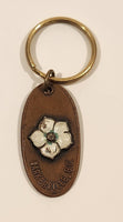 Barkerville B.C. Dogwood Flower Themed Copper Metal Fob Keychain Key Ring