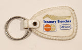 Vintage Alberta Treasury Branches Mastercard White Plastic Fob Keychain