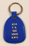 #319 Y.K. Elks Lodge N.W.T. Blue Plastic Fob Keychain