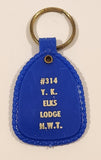 #319 Y.K. Elks Lodge N.W.T. Blue Plastic Fob Keychain