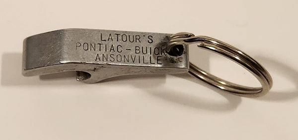 Vintage Latour's Pontiac-Buick Ansonville Ontario Metal Bottle Opener Fob Keychain