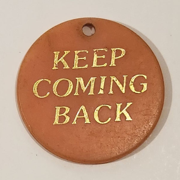 Narcotics Anonymous Keep Coming Back We Care Peach Colored Plastic Token Tag