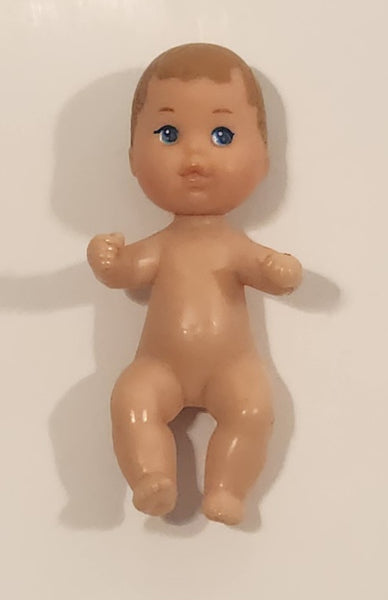 Vintage 1973, 1985 Mattel Barbie Baby Krissy 2 3/4" Plastic Toy Doll with Rubber Head