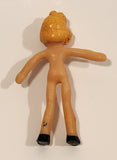 Vintage 1940s Flagg Toy Blonde Girl 3" Rubber Toy Doll