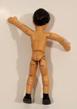 Vintage Mid Century Boy with Brown Hair 4" Rubber Toy Doll Made in Hong Kong