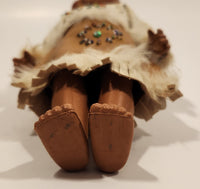 Vintage Native American 10" Plastic Toy Doll with Rubber Head