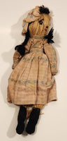 Antique Primitive Wara Ningyo Japanese Braided Straw 11" Toy Voodoo Rag Doll