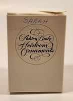 1993 Ashton Drake Heirloom Ornaments Sarah with Brown Teddy Bear Porcelain Figurine by Yolanda Bello