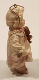 1993 Ashton Drake Heirloom Ornaments Sarah with Brown Teddy Bear Porcelain Figurine by Yolanda Bello