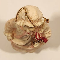 1993 Ashton Drake Heirloom Ornaments Sarah with Brown Teddy Bear Porcelain Figurine by Yolanda Bello