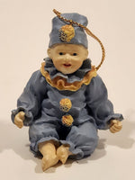 1993 Ashton Drake Heirloom Ornaments Jason in Blue Clown Suit Porcelain Figurine by Yolanda Bello