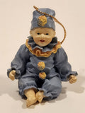 1993 Ashton Drake Heirloom Ornaments Jason in Blue Clown Suit Porcelain Figurine by Yolanda Bello