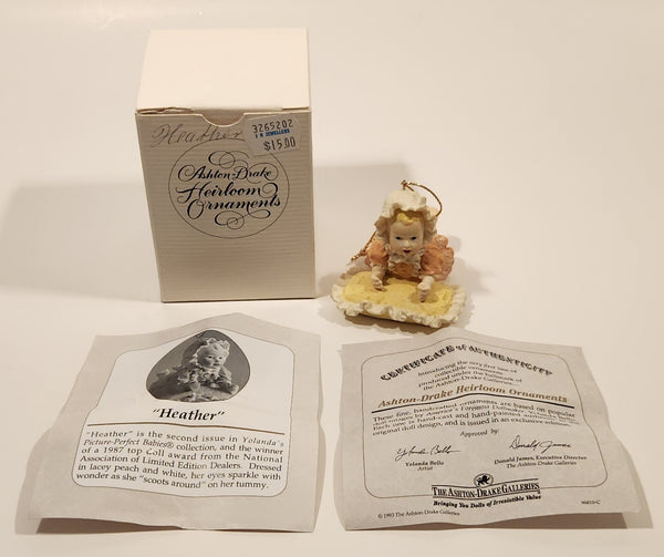 1993 Ashton Drake Heirloom Ornaments Heather Porcelain Figurine by Yolanda Bello