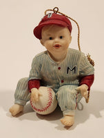 1993 Ashton Drake Heirloom Ornaments Michael in Baseball Uniform Porcelain Figurine by Yolanda Bello