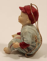 1993 Ashton Drake Heirloom Ornaments Michael in Baseball Uniform Porcelain Figurine by Yolanda Bello