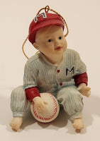 1993 Ashton Drake Heirloom Ornaments Michael in Baseball Uniform Porcelain Figurine by Yolanda Bello