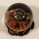 2001 Boyds Bear & Friends The Bearstone Collection Halloween Tabitha's Ride Batty Flight Resin Snow Globe #393006