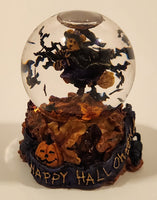 2001 Boyds Bear & Friends The Bearstone Collection Halloween Tabitha's Ride Batty Flight Resin Snow Globe #393006