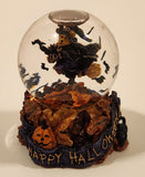 2001 Boyds Bear & Friends The Bearstone Collection Halloween Tabitha's Ride Batty Flight Resin Snow Globe #393006