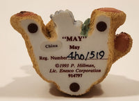 1993 Enesco Cherished Teddies 914797 "Friendship Is In Bloom" May May Bear Resin Figurine New in Box