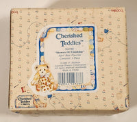 1993 Enesco Cherished Teddies 914789 "Showers Of Friendship" Alan April Bear Resin Figurine New in Box
