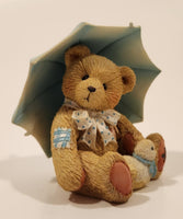 1993 Enesco Cherished Teddies 914789 "Showers Of Friendship" Alan April Bear Resin Figurine New in Box