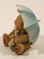 1993 Enesco Cherished Teddies 914789 "Showers Of Friendship" Alan April Bear Resin Figurine New in Box