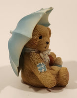 1993 Enesco Cherished Teddies 914789 "Showers Of Friendship" Alan April Bear Resin Figurine New in Box