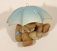 1993 Enesco Cherished Teddies 914789 "Showers Of Friendship" Alan April Bear Resin Figurine New in Box