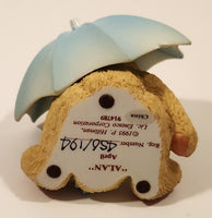 1993 Enesco Cherished Teddies 914789 "Showers Of Friendship" Alan April Bear Resin Figurine New in Box