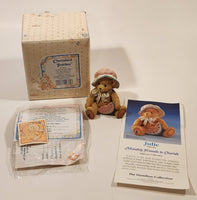 1993 Enesco Cherished Teddies 914819 "A Day In The Park" Julie July Bear Resign Figurine New in Box