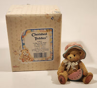 1993 Enesco Cherished Teddies 914819 "A Day In The Park" Julie July Bear Resign Figurine New in Box