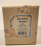 1993 Enesco Cherished Teddies 914835 "School Days" Seth September Bear Resin Figurine New in Box