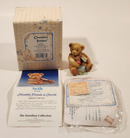 1993 Enesco Cherished Teddies 914835 "School Days" Seth September Bear Resin Figurine New in Box