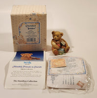 1993 Enesco Cherished Teddies 914835 "School Days" Seth September Bear Resin Figurine New in Box