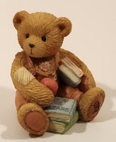 1993 Enesco Cherished Teddies 914835 "School Days" Seth September Bear Resin Figurine New in Box