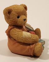 1993 Enesco Cherished Teddies 914835 "School Days" Seth September Bear Resin Figurine New in Box