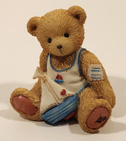 1993 Enesco Cherished Teddies 914827 "Smooth Sailing" Arthur August Bear Resin Figurine New in Box