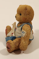 1993 Enesco Cherished Teddies 914827 "Smooth Sailing" Arthur August Bear Resin Figurine New in Box