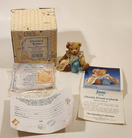 1993 Enesco Cherished Teddies 914800 "Planting the Seed of Friendship" June June Bear Resin Figurine New in Box