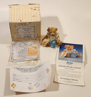 1993 Enesco Cherished Teddies 914800 "Planting the Seed of Friendship" June June Bear Resin Figurine New in Box