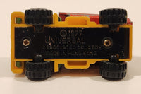 Vintage 1977 Universal Associated Co. Ltd. Dump Truck Green Red Yellow Pressed Steel and Plastic Toy Car Vehicle Made in Hong Kong